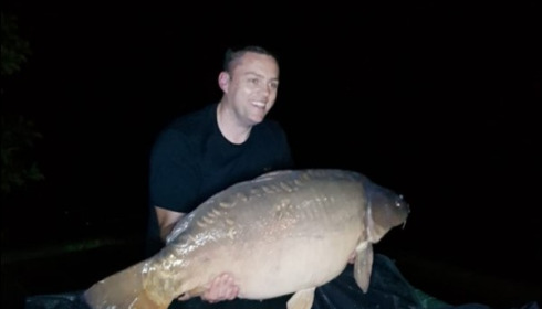 A 56 lb 1 oz carp from La Fonte, Oct 2019