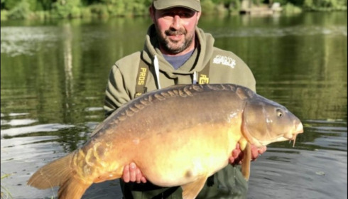 A 39 lb carp from La Fonte, Oct 2019