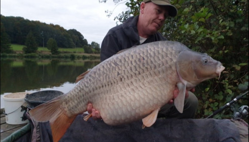 A 37 lb carp from La Fonte, Oct 2019