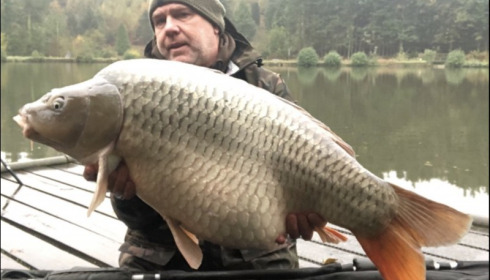 A 39 lb carp from La Fonte, Oct 2019