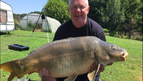 A 36 lb 8 oz carp from Landes, Simon Brown, Jul 2018