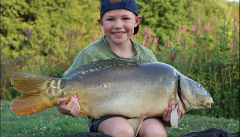 A 32 lb carp from Landes, Oscar Castle, Jul 2018