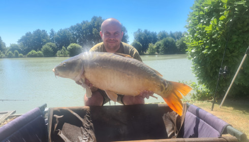 A 34 lb 8 oz carp from Landes, Shaun Cowley, Aug 2022