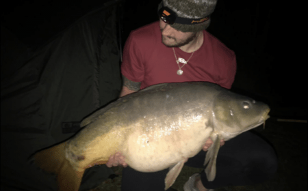 A 43 lb 7 oz carp from Landes, Toby, May 2019