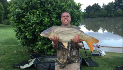 A 28 lb carp from Landes, Jun 2019