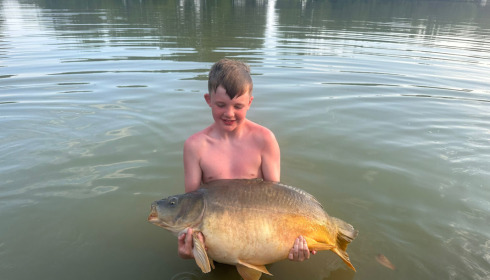 A 40 lb fish from Landes, new pb for beau, Aug 2023