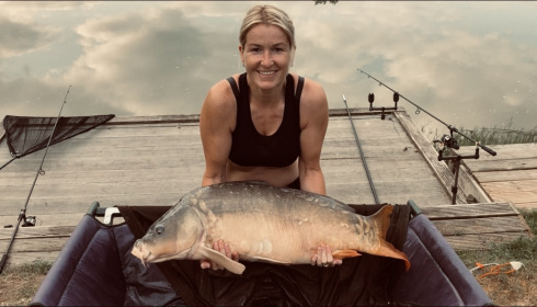 A 34 lb 12 oz carp from Landes, Julia Jones, Aug 2021