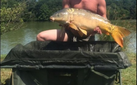 A 24 lb carp from Landes, Jul 2018