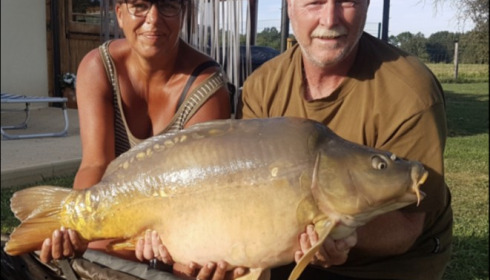 A 40 lb carp from Landes, Karen & Dereck seager, Aug 2019