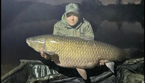 A fish from Laroussi, Caught on double artificial sweetcorn, May 2022