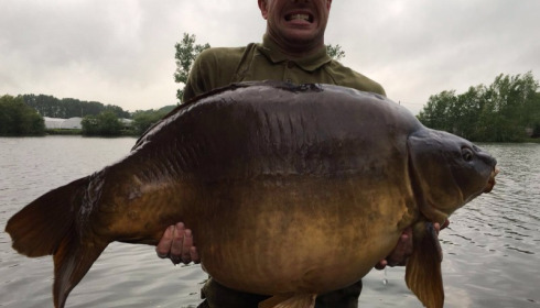 A 58 lb carp from Laroussi, Robert Booth, Jun 2016