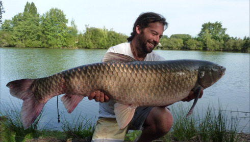 A 36 lb 8 oz grass carp from Laroussi, Rick Le Ray, Aug 2019