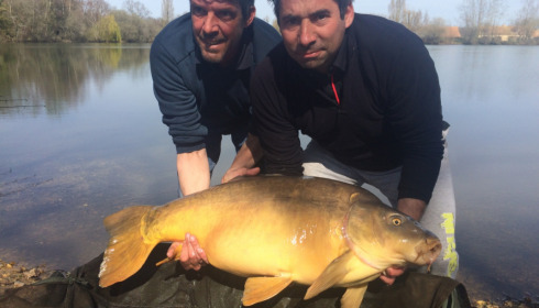 A 41 lb carp from Laroussi, Apr 2021