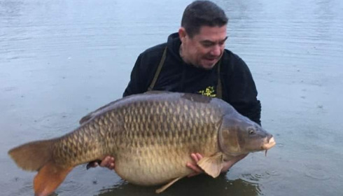 A 55 lb carp from Laroussi, Mar 2021