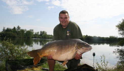 A 52 lb carp from Laroussi, Craig Lancashire, Jun 2014
