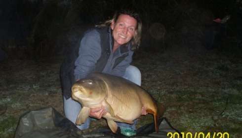 A 54 lb carp from Laroussi, Amanda Groves, Apr 2010