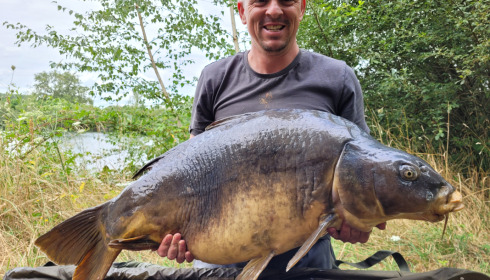 A 56 lb carp from Laroussi, Jul 2022