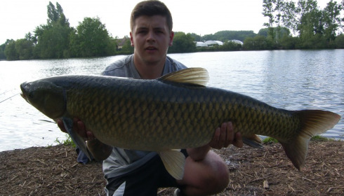 A 35 lb grass carp from Laroussi, Jun 2014