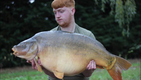 A 46 lb carp from Laroussi, Prosser Party, Oct 2019