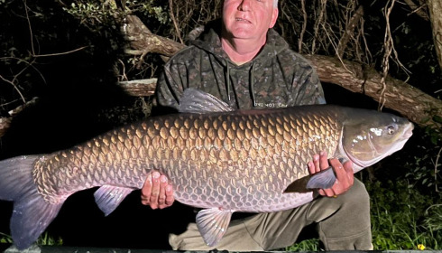 A 60 lb carp from Laroussi, Apr 2023