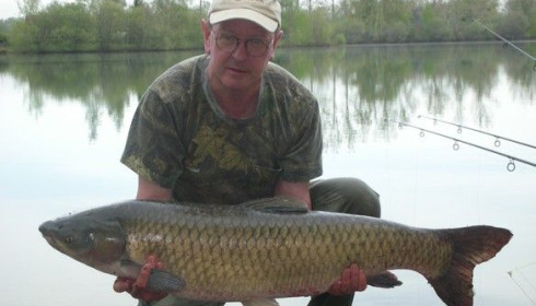 A 37 lb 12 oz grass carp from Laroussi, May 2010