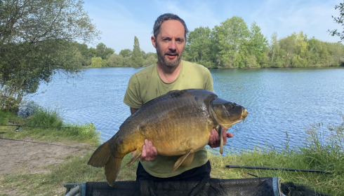 A 37 lb 8 oz carp from Laroussi, Simon Wicks, Jun 2023