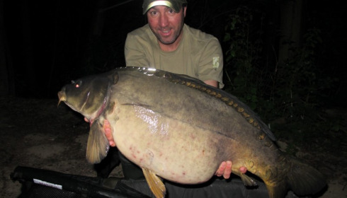A 36 lb carp from Laroussi, Ashley Haines, Jul 2015