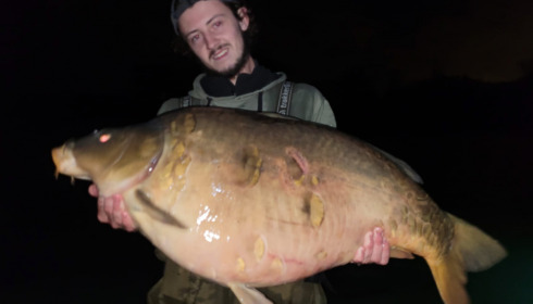 A 41 lb carp from Laroussi, Nov 2022