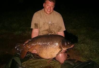 A 65 lb 13 oz carp from Laroussi, New Personal Best for Steve Stores, Jun 2007