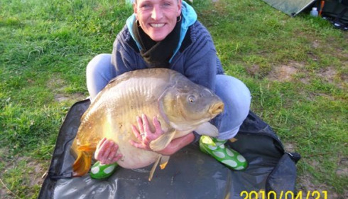 A 52 lb carp from Laroussi, Amanda Groves, Apr 2010