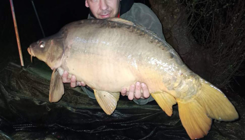 A 31 lb carp from Laroussi, Jun 2021
