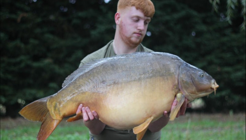 A 46 lb carp from Laroussi, Prosser Party, Oct 2019