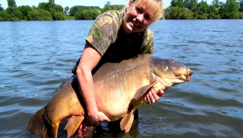 A 56 lb 8 oz carp from Laroussi, Katie, Jun 2015