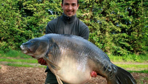 A 67 lb 1 oz carp from Laroussi, Craig Lancashire, May 2015