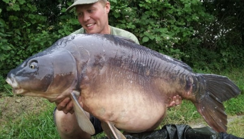 A 57 lb 8 oz carp from Laroussi, Carl Sharp, Jul 2013