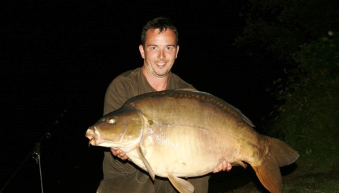 A 41 lb carp from Laroussi, Craig Lancashire, Jun 2014