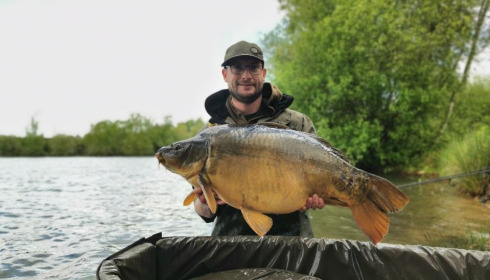 A 35 lb carp from Laroussi, Jun 2021