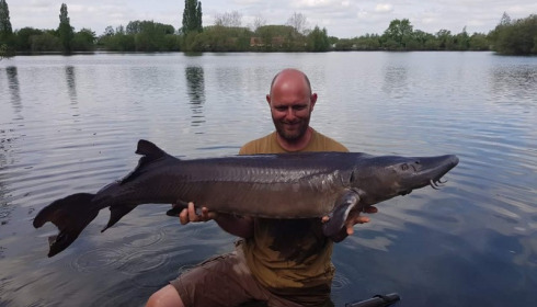 A 59 lb sturgeon from Laroussi, Garry Hick, Apr 2018