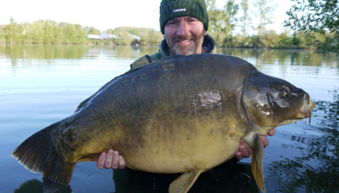 A 54 lb 8 oz carp from Laroussi, Paddy Ramsden, May 2014