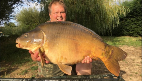 A 44 lb 8 oz carp from Laroussi, Jason Wilson, Aug 2019
