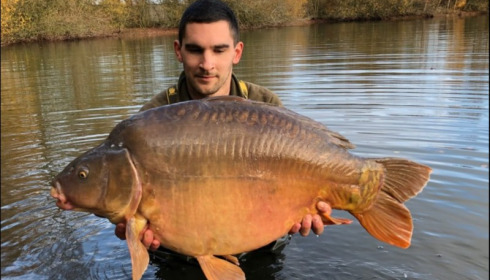 A 47 lb 8 oz carp from Laroussi, Nov 2018