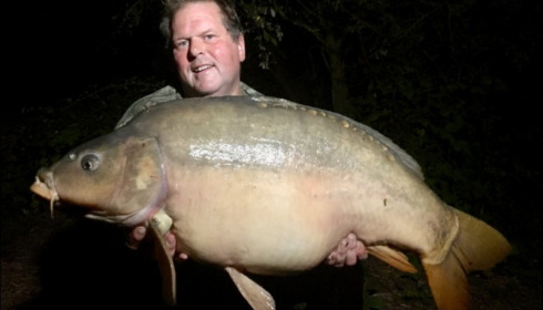 A 43 lb 12 oz carp from Laroussi, Jason Wilson, Aug 2019