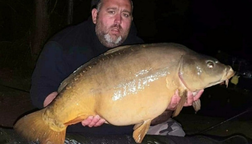 A 46 lb carp from Laroussi, Jun 2021