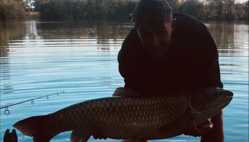 A 41 lb 8 oz grass carp from Laroussi, Tony Wright, Jun 2018