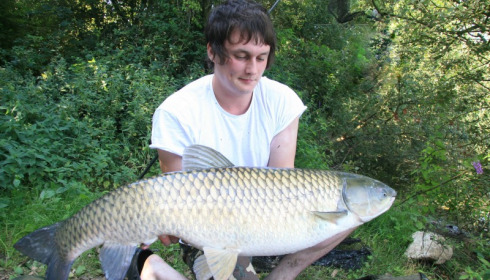 A 30 lb 6 oz grass carp from Laroussi, Jake Hulse, Aug 2013