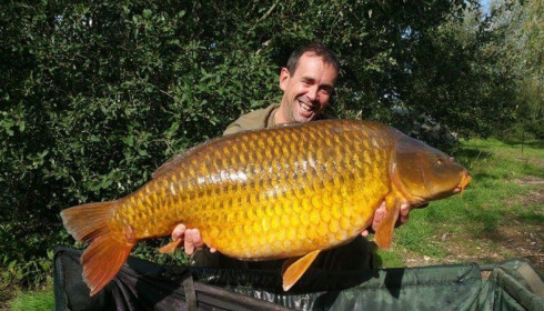 A 40 lb carp from Laroussi, Sep 2015