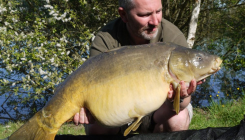 A 37 lb carp from Laroussi, Paddy, May 2014