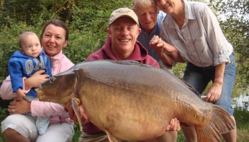 A 48 lb 9 oz carp from Laroussi, Chris Evans, Aug 2010