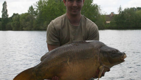 A 45 lb 12 oz carp from Laroussi, Craig Lancashire, May 2015