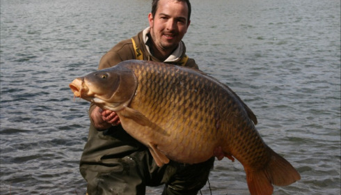 A 53 lb carp from Laroussi, Craig Lancashire, Mar 2019